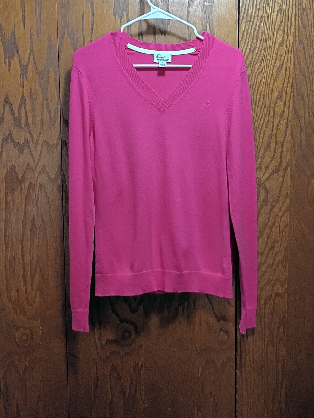 Lilly Pulitzer Hot Pink V-Neck Sweater